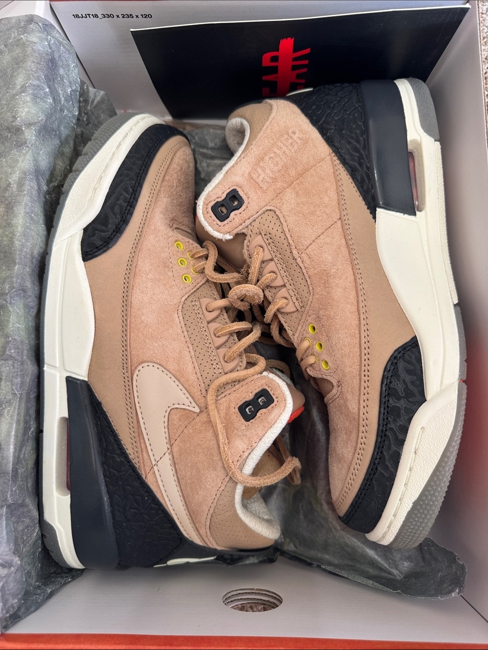 Justin Timberlake Jordan Men’s Sneakers - Tan Suede with Black Accents
